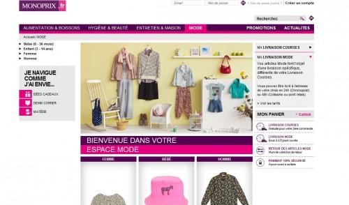 Site e-commerce textile